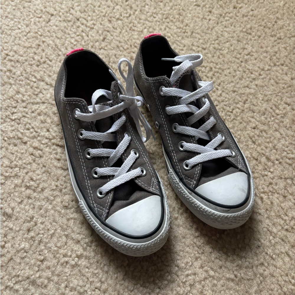 Converse Gray Sneakers with White Stitching